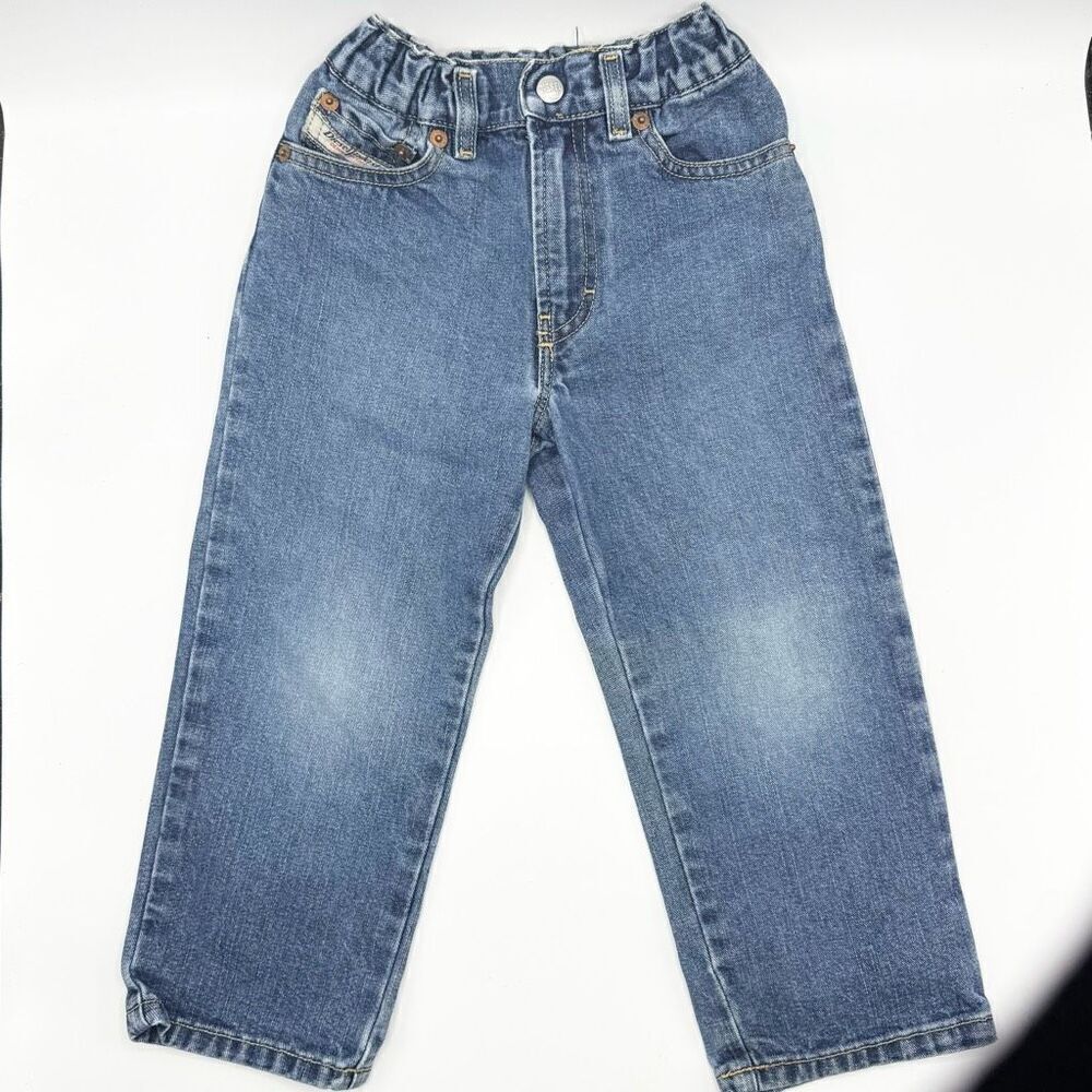 Diesel Vintage Little Kids Medium Wash Snap Close Denim Jeans - US 3 / EU 97